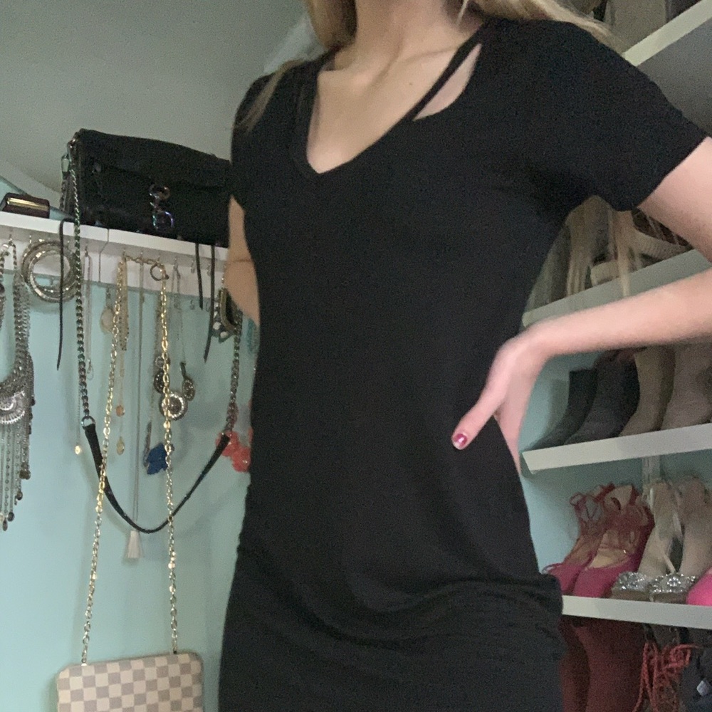 Black z supply tshirt dress